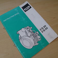 Hatz 2g 30 40 Diesel Engine Motor Instruction Owner Maintenance Book Guide User