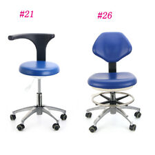 Us Dental Doctor Assistant Stool Medical Mobile Chair Adjustable Height Blue