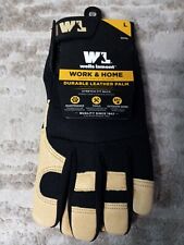 Wells Lamont Work Amp Home Durable Leather Palm Gloves Large 3214l New