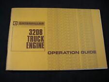 Cat Caterpillar 3208 Truck Engine Operation Operators Maintenance Manual Book
