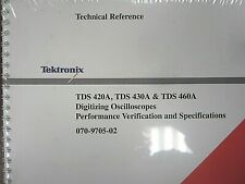 Tektronix Tds420a430a460a Digitizingampspecifica Technical Reference 070 9705 02