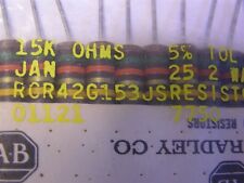 2 Mil Spec Allen Bradley Rcr42g153js 15k 2w 5 Carbon Comp Resistors