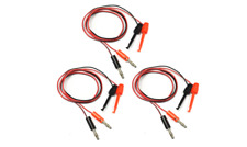 3pair 4mm Banana Plug To Test Hook Clip Test Lead Cable For Multimeter 1m