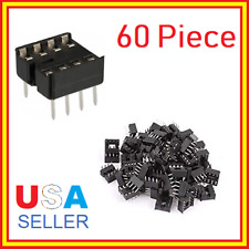 60pcs Solder Type 8pin Dip Integrated Circuit Ic Dual In Line Sockets Adaptor