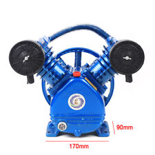2200w 3hp 2 Piston V Style Twin Cylinder Air Compressor Pump Motor Head Air Tool