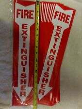 Lot Of 10 Self Adhesive 4 X 18 Vinyl Fire Extinguisher Arrow Signsnew