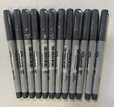 New Sharpie Ultra Fine Point Slate Grey Markers 12 Pack 10032