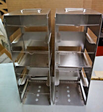 Pair 2 Of 4 Shelf Stainless Steel Cryo Ln Storage Racks 16 X 55 X 55