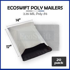 20 14x17 Ecoswift White Poly Mailers Shipping Envelopes Bags