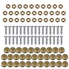 32 Pieces 1cm Dia Decorative Furniture Table Cabinet Caps Nails Copper Golden