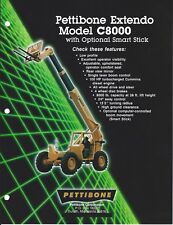 Equipment Brochure Pettibone Extendo C8000 Rough Terrain Fork Lift C1986 E4786