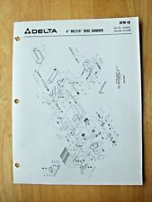 Original Delta 4 Belt 6 Disc Sander Illustrated Parts List Afm 10