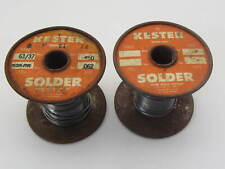 Vintage 2 Rolls Kester Solid Resin Five Wire Solder 6337 Alloy 062 Diameter