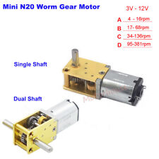 Dc 3v 6v 9v 12v Large Torque Mini N20 Worm Gear Motor Full Metal Gearbox Robot