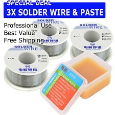 3x 60 40 Tin Rosin Core Solder Wire Electrical Soldering Sn60 Flux 08 10 12mm