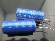2pcs Japan Elna Re3 3300uf 35v 3300mfd Audio Capacitor 16x355mm