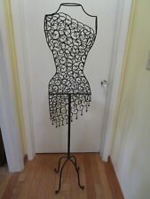Metal Steel Mannequin Wire Black Dress Form Stand Display Hanging Beads 60 H