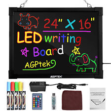 24 Led Message Board Restaurant Menu Sign Illuminated Neon Erasable With Remote
