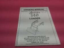 2006 Koyker 140 Loader Owners Manual Tl972