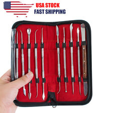 Dentist Stainless Steel Wax Carving Tools Dental Lab Surgical Instrucments Kit