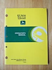 Original John Deere 825 Series Row Crop Cultivator Operators Manual