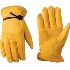 Wells Lamont Mens Cowhide Leather Work Gloves Adjustable Wrist Puncture And