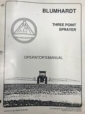 Blumhardt Operators Manual 3 Pt Sprayer Jm250 45864
