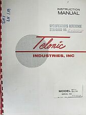 Telonic Industries Model Sh 1 Sh 1m Plug In Oscillator Instruction Manual
