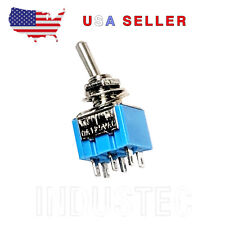 Industec 6 Amp 125v Dpdt Micro Mini Toggle Switch 50 2 Position