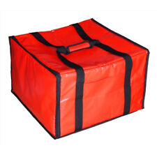Red Insulated Pizza Delivery Bag Food Saver Travel Container Storage Keeper New