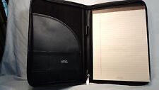 Debon 3691 Black Leather Zippered Leather Letter Sized Writing Pad