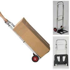 330lb Aluminum Hand Truck Dolly Cart Folding Push Collapsible Warehouse Trolley