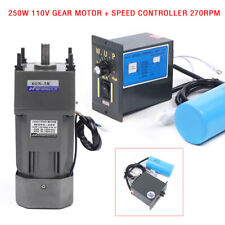 Ac Gear Motor Electric Motor Variable Speed Controller Reducer 15 0270rpm 250w