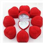Quality 10pcs Romantic Velet Red Heart Ring Gift Boxes Jewelry Suppltz