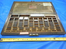Starrett Webber Ss81a1 Steel Gage Block Set Incomplete 49 Pcs With Wooden Case