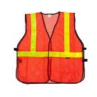 Lattice Reflective Safety Vests Florescent Fabric Orange 10 Pack