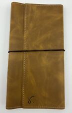 New Brown Tri Fold Sojourner Leather Travelers Notebook For Large Field Notes