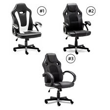 Leather Gaming Chair Swivel Computer Desk Chair Ergonomic Executive Office Chair