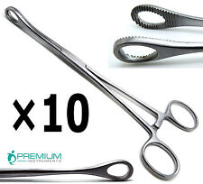 10 Foerster Sponge Forceps 8 Straight Serrated Jaws Surgical Instruments