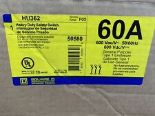 Hu362 Square D 60 Amp 600v 3 Pole Non Fusible Nema 1 Indoor Rated Disconnect New