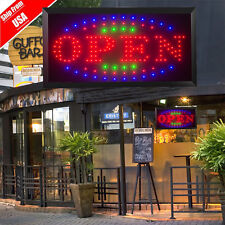 3 Color Led Neon Open Sign Light For Store Restaurant Business Bar Switch Flash