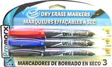 Promarx Dry Erase Low Odor Markers Black Blue Red