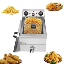 1700w Electric Deep Fryer 12l Commercial Stainless Steel Restaurant Fry Basket