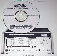 Wavetek 2002a Sweep Amp Signal Generator Instruction Manual Operating Amp Service