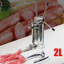 2l Vertical Manual Sausage Stuffer Household Meat Filling Tool Stainless Steel