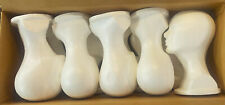 Lot Of 10 Female Styrofoam Mannequin Head Bust With Partial Shoulder