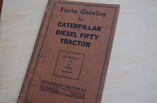 Caterpillar Fifty Tractor Crawler Dozer Parts Manual Book Catalog Vintage 50 1e