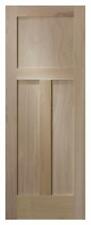 3 Panel Flat Poplar Shaker Mission Stain Grade Solid Core Interior Wood Doors
