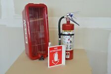 Brand New 5lb Red Fire Extinguisher Cabinet And 5lb Abc Fire Extinguisher Combo
