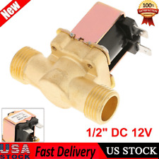 12v 300ma 12in Electric Solenoid Valve Switch Water Air Brass Normally Closed